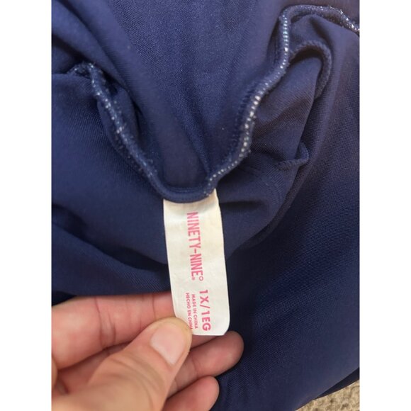 Ninety-Nine Floral Tank One-Piece Swimsuit Adjustable Ties Strappy Back 1XL 1749 - Picture 5 of 7